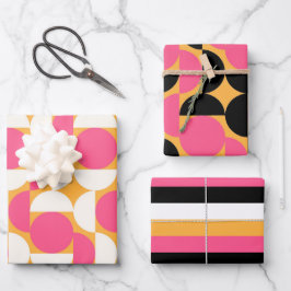 Modernes geometrisches Design Geschenkpapier Set