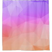 Modernes geometrisches Design Lila bis rosa Gradat Duschvorhang (Vorderseite)