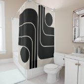 Modernes geometrisches Design Mitte des Jahrhunder Duschvorhang (Beispiel)