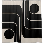 Modernes geometrisches Design Mitte des Jahrhunder Duschvorhang (Vorderseite)