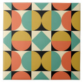 Modernes geometrisches Design Mitte des Jahrhunder Fliese (Vorderseite)