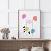 Modernes geometrisches Design Mitte des Jahrhunder Poster