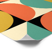 Modernes geometrisches Design Mitte des Jahrhunder Poster (Ecke)