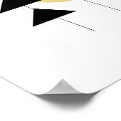 Modernes geometrisches Design Mitte des Jahrhunder Poster (Ecke)