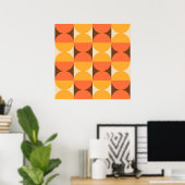 Modernes geometrisches Design Mitte des Jahrhunder Poster (Heimbüro)