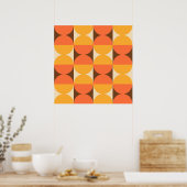 Modernes geometrisches Design Mitte des Jahrhunder Poster (Küche)
