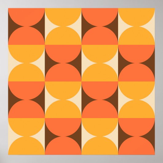 Modernes geometrisches Design Mitte des Jahrhunder Poster (Vorne)