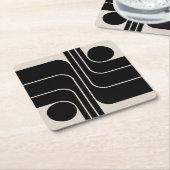 Modernes geometrisches Design Mitte des Jahrhunder Rechteckiger Pappuntersetzer (angewinkelt)