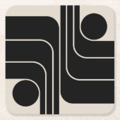 Modernes geometrisches Design Mitte des Jahrhunder Rechteckiger Pappuntersetzer (Vorderseite)