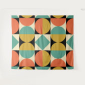 Modernes geometrisches Design Mitte des Jahrhunder Wandteppich (Vorderseite (Horizontal))