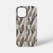 Modernes geometrisches Design - neutrale Beige & G iPhone Hülle (Rückseite)