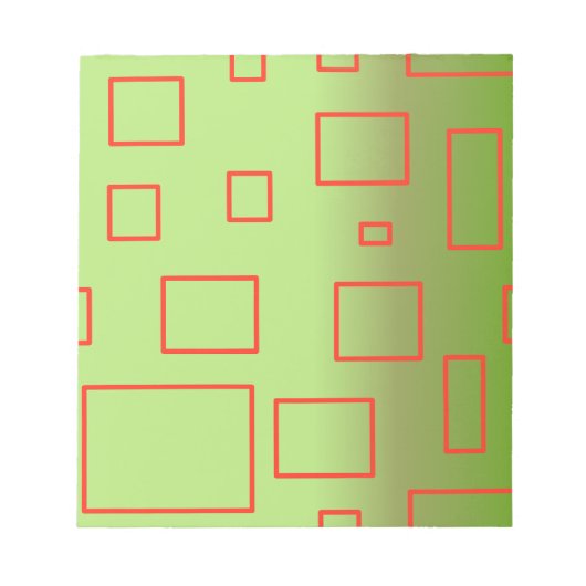 Modernes, geometrisches Design Notepad Notizblock (Vorderseite)