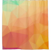 Modernes geometrisches Design Orange & Pink Duschvorhang (Vorderseite)
