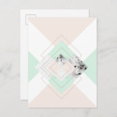 Modernes geometrisches Design Postkarte (Vorne/Hinten)
