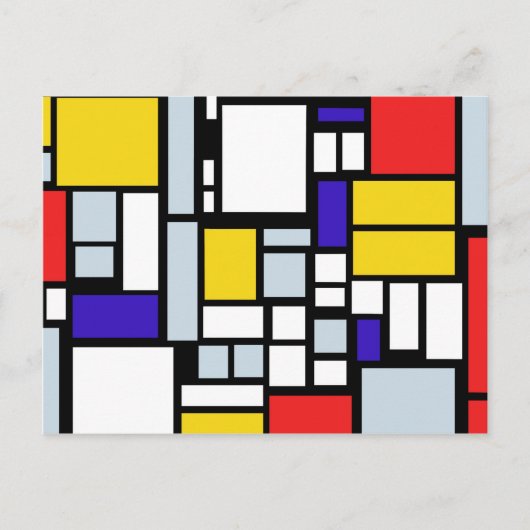 Modernes geometrisches Design, Primärfarben Postkarte (Vorderseite)