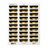 Modernes geometrisches Design Schwarz & Gold (Vorne)