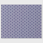 Modernes geometrisches Diamant-Marine-Blau Geschenkpapier (Flach)