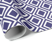 Modernes geometrisches Diamant-Marine-Blau Geschenkpapier (Rolleneckpunkt)