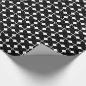 Modernes geometrisches, Diamanten - Schwarzweiss Geschenkpapier (Ecke)