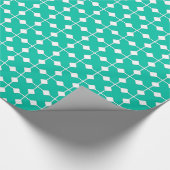 Modernes geometrisches, Diamanten - Türkis Geschenkpapier (Ecke)