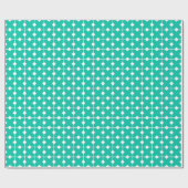 Modernes geometrisches, Diamanten - Türkis Geschenkpapier (Flach)
