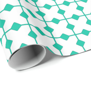 Modernes geometrisches, Diamanten - Türkis und Geschenkpapier