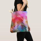 Modernes geometrisches Diamantmuster #10 Tasche (Von Nahem)