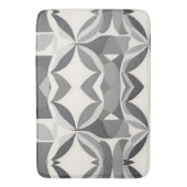 Modernes geometrisches Diamantmuster in Grau und W Badematte (Vorderseite Vertikal)