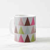 Modernes geometrisches Dreiecksmuster Kaffeetasse (Vorderseite Links)