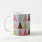 Modernes geometrisches Dreiecksmuster Kaffeetasse (Links)