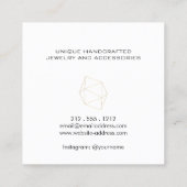 Modernes geometrisches Edelstein Quadratische Visitenkarte (Rückseite)