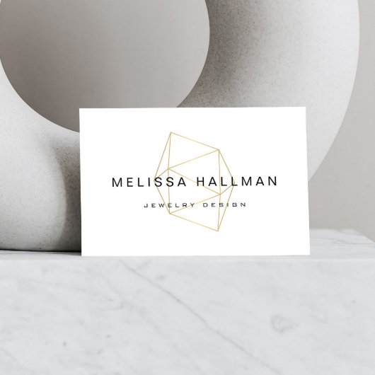Modernes geometrisches Edelstein Visitenkarte