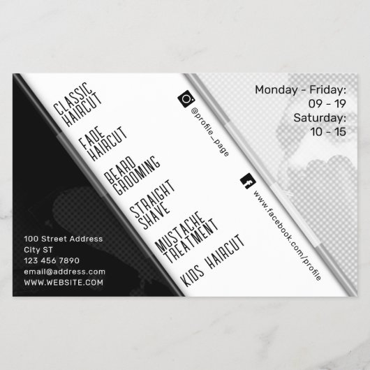 Modernes geometrisches Fett Flyer (Hinten)