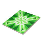 Modernes geometrisches Fliesenmuster Smaragdgrün Fliese (Seite)