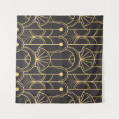 Modernes geometrisches Fliesenmuster Wandteppich (Vorderseite (Horizontal))