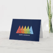 Modernes geometrisches Foto Feiertagskarte (Vorderseite)