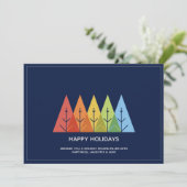 Modernes geometrisches Foto Feiertagskarte (Stehend Vorderseite)
