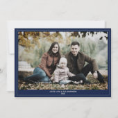 Modernes geometrisches Foto Feiertagskarte (Rückseite)