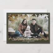 Modernes geometrisches Foto Feiertagskarte (Rückseite)