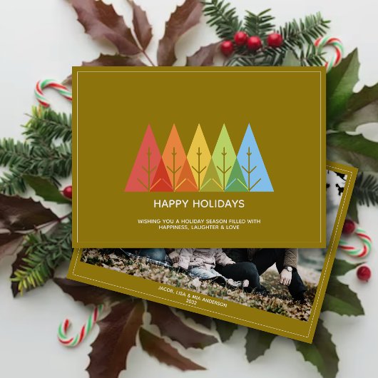 Modernes geometrisches Foto Feiertagskarte