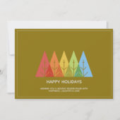 Modernes geometrisches Foto Feiertagskarte (Vorderseite)