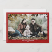 Modernes geometrisches Foto Feiertagskarte (Rückseite)