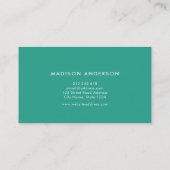 Modernes geometrisches Foto mit rosa und Aquamarin Visitenkarte (Rückseite)