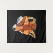 Modernes geometrisches Fox-Gesicht Wandteppich (Vorderseite (Horizontal))