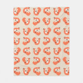 Modernes geometrisches Foxmuster Fleecedecke (Vorderseite)