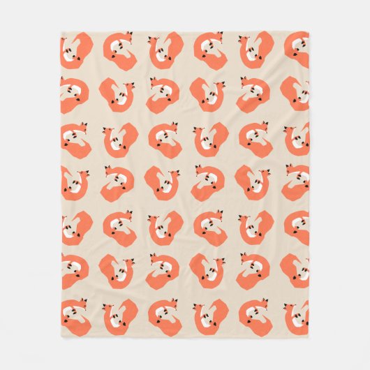 Modernes geometrisches Foxmuster Fleecedecke (Vorderseite)