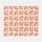 Modernes geometrisches Foxmuster Fleecedecke (Vorderseite (Horizontal))