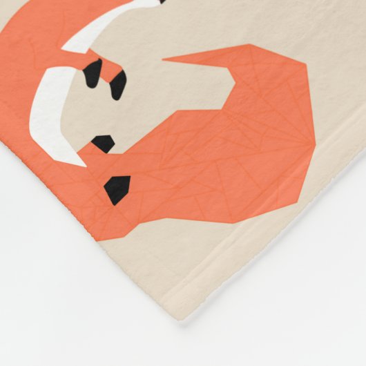 Modernes geometrisches Foxmuster Fleecedecke (Ecke)