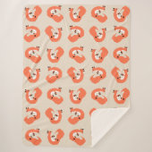 Modernes geometrisches Foxmuster Sherpadecke (Vorderseite)