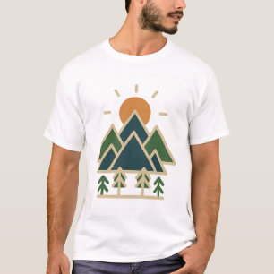 Modernes geometrisches Gebirge - Erlebnis T - Shir T-Shirt